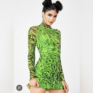 JADED London Psychedelic long-sleeve dress